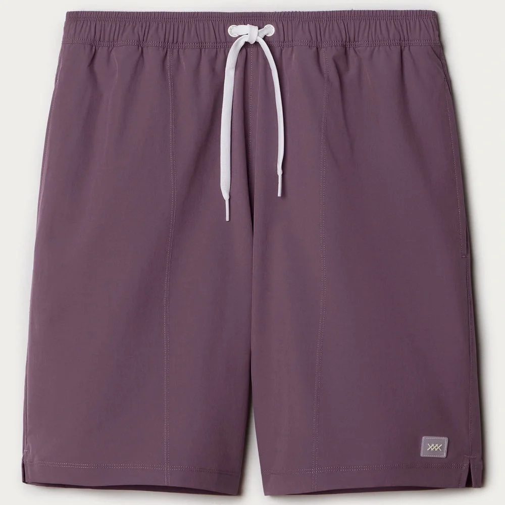 Men's Rhone 7.5” R&R Trunk in Color Shadow Plum with White Drawstring